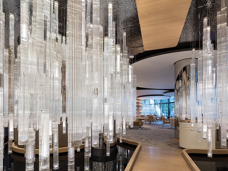 Modern Nordic Glass Art Lobby Glass Chandelier